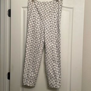 Carlisle. White & Black Flowered Pants